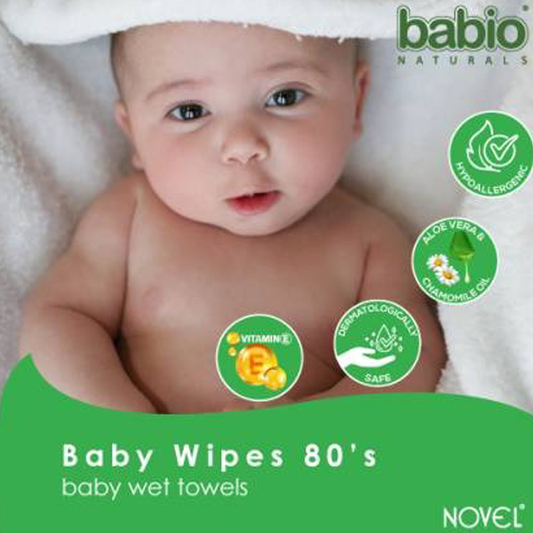 NOVEL Baby Wipes 80 Sheets pack of 6/with Lid  (480 Wipes)